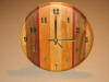 Wisconsin made wooden wall clock.